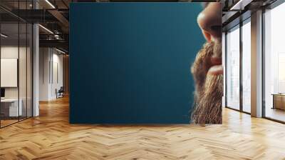 young man's beard close up Generative AI Wall mural