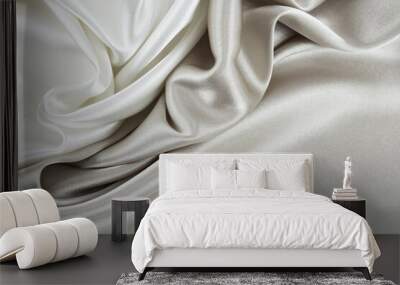 Satin fabric with gentle curves Wall mural