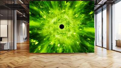 Burning Green Flame Burst Out Wall mural