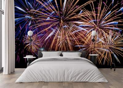 fireworks in the sky Wall mural