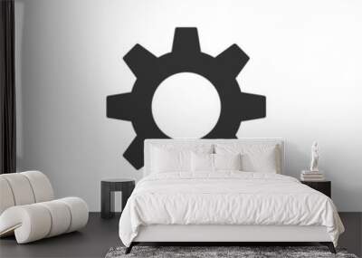 Gear icon on a white background of vector illustration. Wall mural