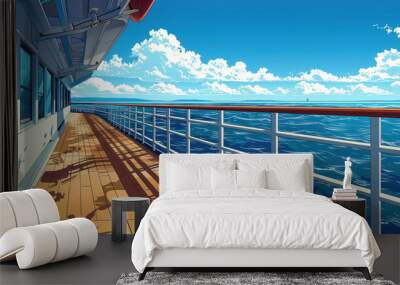 Set sail on a luxurious yacht adventure. Feel the ocean breeze, bask in the sun, and indulge in pure relaxation. Your ultimate escape awaits on the open waters. Wall mural