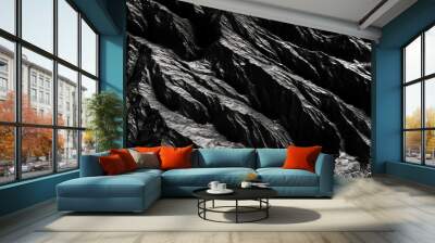 Abstract black  rock texture and background, Rock texture,,3d rendering,conceptual image. Wall mural