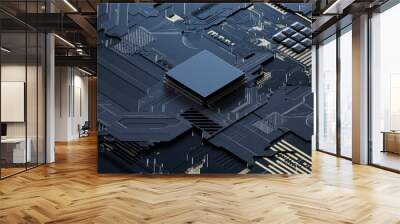 Central Computer Processors CPU concept. 3d rendering,conceptual image.3d background Wall mural