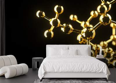 molecule model. Science concept. 3d rendering,conceptual image. Wall mural