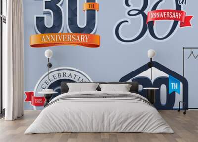 30 Years Anniversary Logo Wall mural