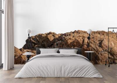 cliff and rock stone on white background Wall mural