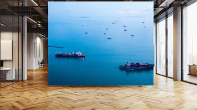 fishing boat in the sea Wall mural