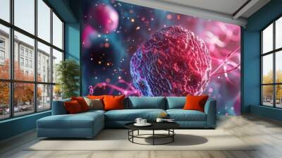 Biotech company developing targeted therapy drugs for personalized cancer treatment Wall mural