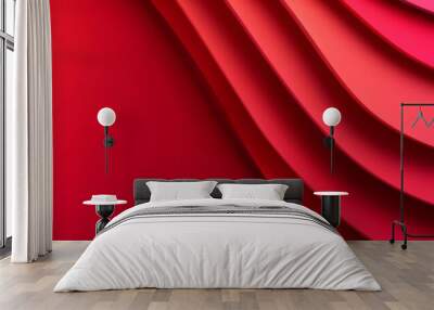 Red abstract background with a gradient of Viva Magenta, Trend 2025 The colorful and elegant design is perfect for festive and celebratory themes with copy space Wall mural