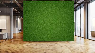 Top view of natural fresh green grassy background. Nature and wallpaper concept. 3D illustration rendering Wall mural