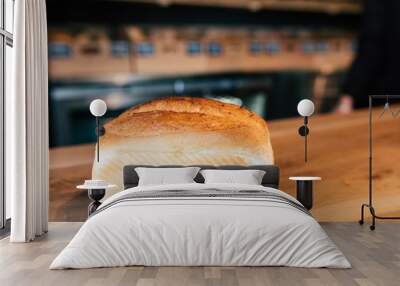 Square white bread Wall mural