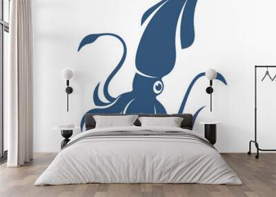 Squid design vector illustration, Creative Squid logo template, icon symbol Wall mural