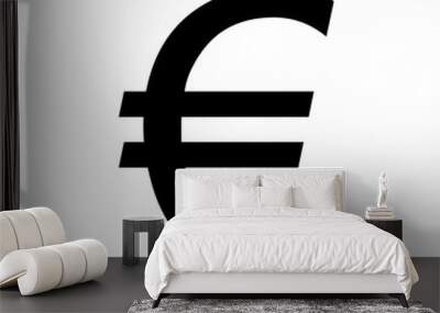 Euro sign simple icon on white background. Vector illustration. Money cash Vector illustration, EPS10.Currency symbol vector. Wall mural