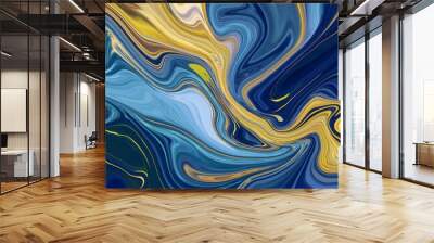 Texture color abstract background pattern art paint liquid blue effect. Abstract texture design pattern color background gold mineral luxury ink nature wallpaper creative rainbow stone water ... See M Wall mural