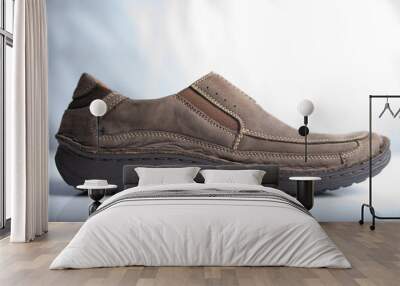 Men's shoes made of genuine leather. Wall mural