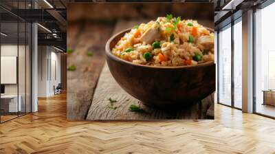 Chicken fried rice with vegetables Wall mural