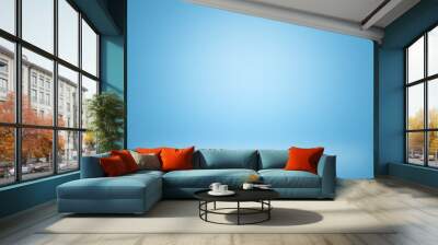 blue gradient abstract studio background Wall mural