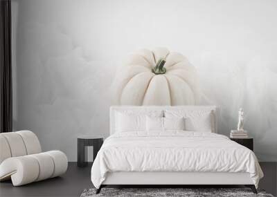 simple white pumpkin for home decor thanksgiving and halloween Wall mural