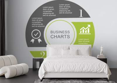 business diagram circle 3 4 5 6 Wall mural