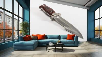  Hunting knife on a white background Wall mural