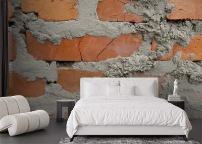 old red brick wall Wall mural