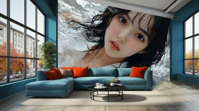 Beautiful Woman in Water Wall mural