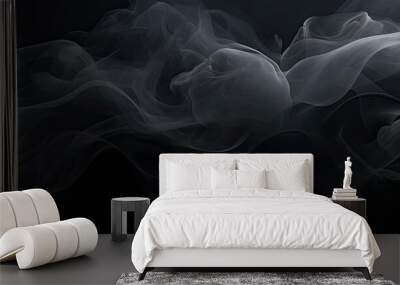 black background hd wallpaper white smoke on a black background Wall mural