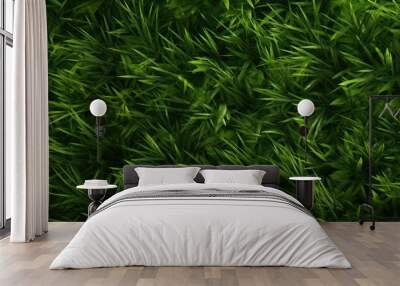 grass texture seamless pattern on a green background Wall mural