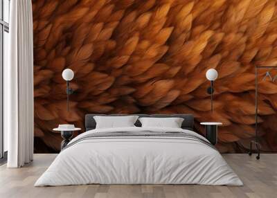 scale texture of an orange and brown feather Wall mural