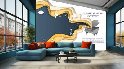 Classic music concert landing page vector design Wall mural