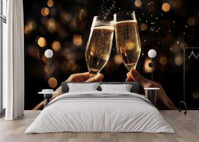 glasses of champagne Wall mural