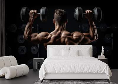 man lifting weights Wall mural