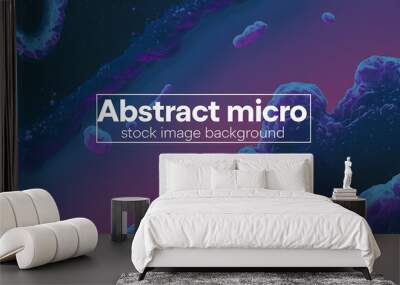 Abstract blue and purple 3D shapes  create a futuristic,  digital background for a modern design. 
 Wall mural