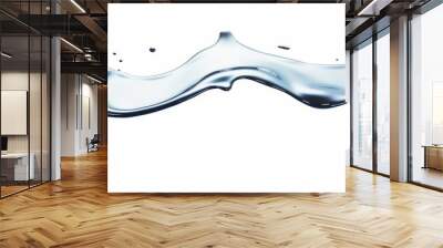 Water spill puddle and droplets isolated on white or white background, Generative AI Wall mural