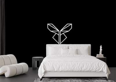 Vector butterfly abstract logo design Wall mural