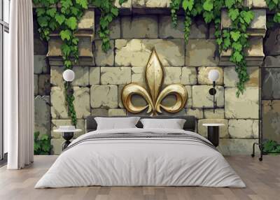 Fleur de lis Royal Emblem Christianity Religion Spiritual Symbol Wall mural