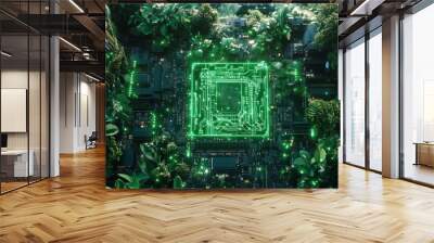 Green Circuitry, Digital Sustainability and Green IT Wall mural