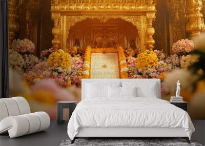 Guru Granth Sahib Golden Temple Sikhism Religion Spiritual Symbol Wall mural