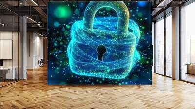 The Encrypted Asset Lock, Digital Rights Management DRM Wall mural