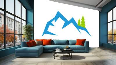 Mountain logo icon design template vector Wall mural