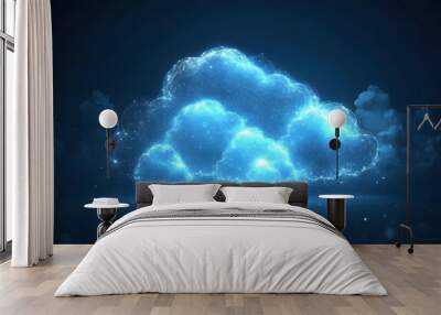 blue sky with cloud Wall mural