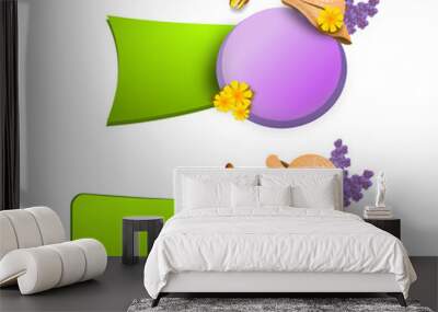 Spring banners set Wall mural