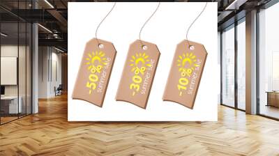 Summer sale tags Wall mural