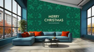 green christmas background Wall mural