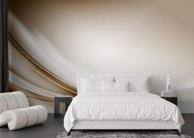 Abstract Gold Waves Composition Wall mural