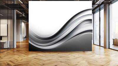 Abstract Gray Wave Design Background Wall mural