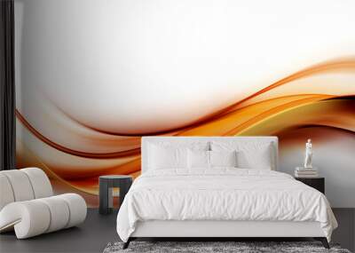 Amazing gold orange modern flowing waves. Creative fabulous abstract art background. Wallpaper concept illustration. Wall mural