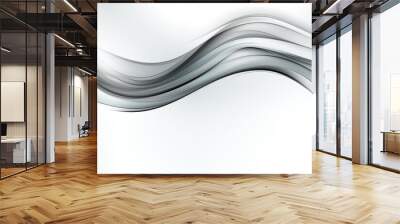 Grey tone modern lines and waves background Wall mural