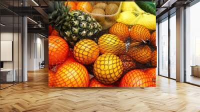 Fresh healthy organic oranges  Wall mural